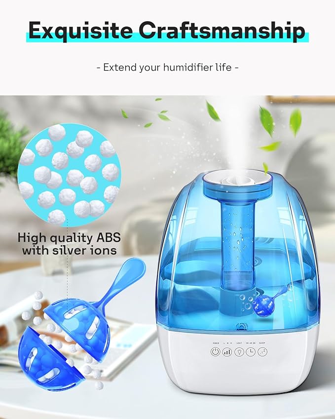 Leemone Humidifier Cleaner 6 Pack, Demineralization Cleaning Ball, Works in All - Image 6