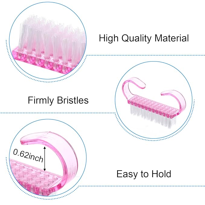 27 PCS Handle Grip Nail Brushes Colorful Small Fingernail Brushes Mini Hand - Image 3