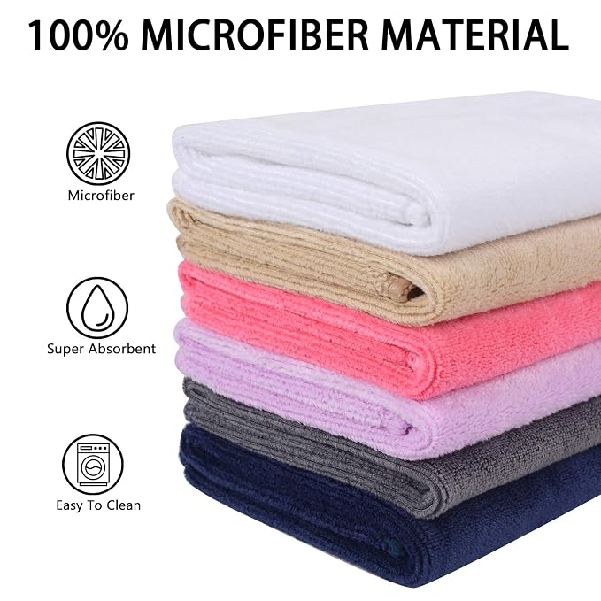 SINLAND Brushed Microfiber Facial Cloths Fast Drying Washcloth 12inch x 12inch - Image 5