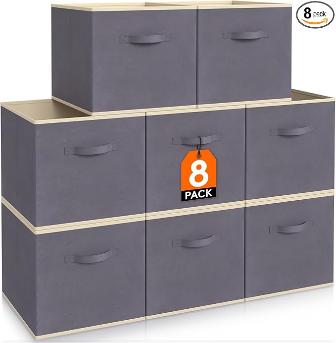Lifewit 11 Inch Cube Storage Bins, Storage Cubes Foldable Medium Decorative by Lifewit