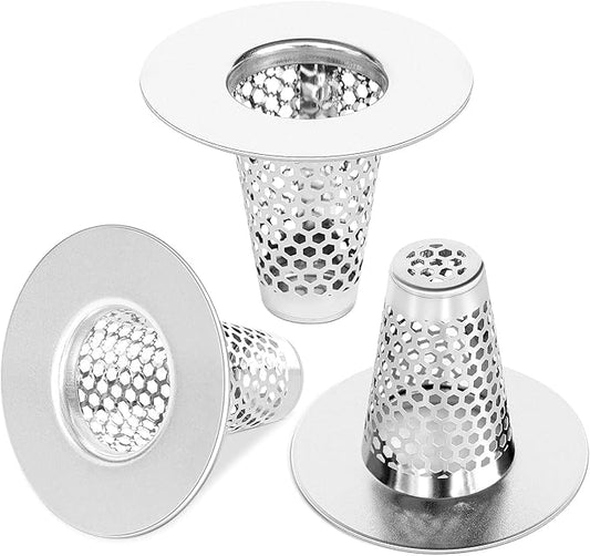 Dayker 3PCS Bathroom Sink Drain Strainers, Stainless Steel Hair Catcher by Unknown