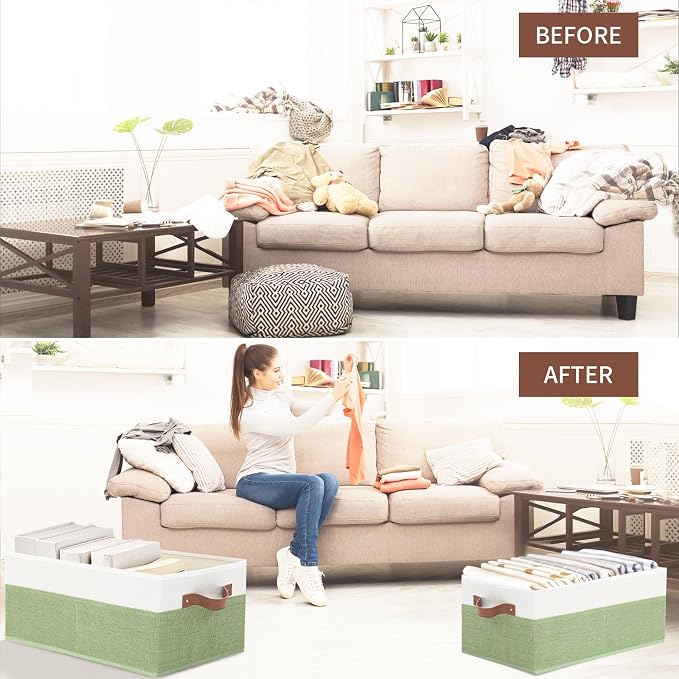 3 Pack Large Capacity Storage Bins Closet Organizer - Image 5