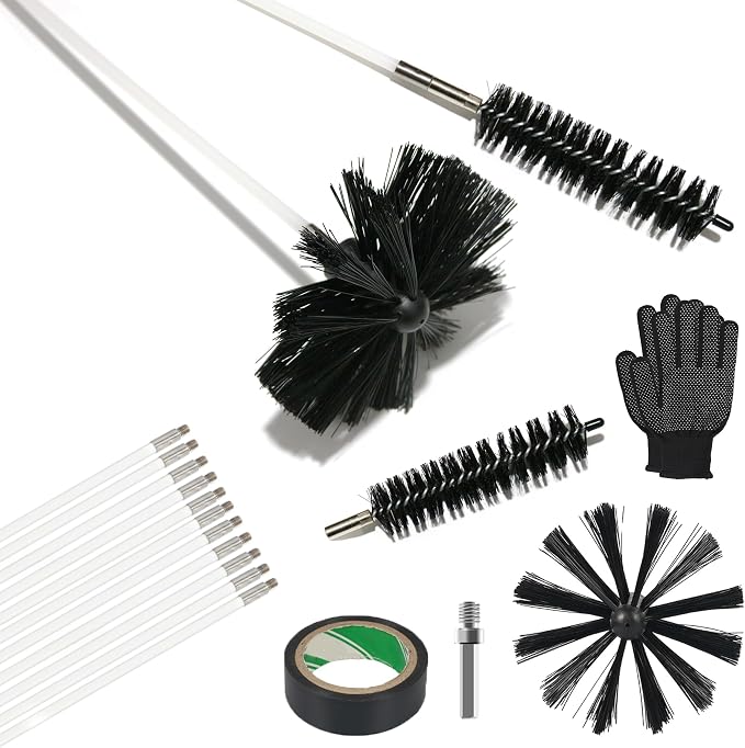 15 Feet Dryer Vent Cleaner Kit, Flexible Nylon Rod Extends to 15ft Duct by AOGYikang