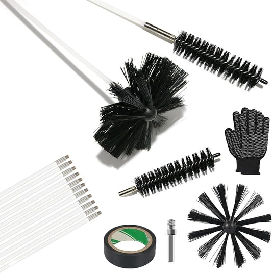 15 Feet Dryer Vent Cleaner Kit, Flexible Nylon Rod Extends to 15ft Duct by AOGYikang