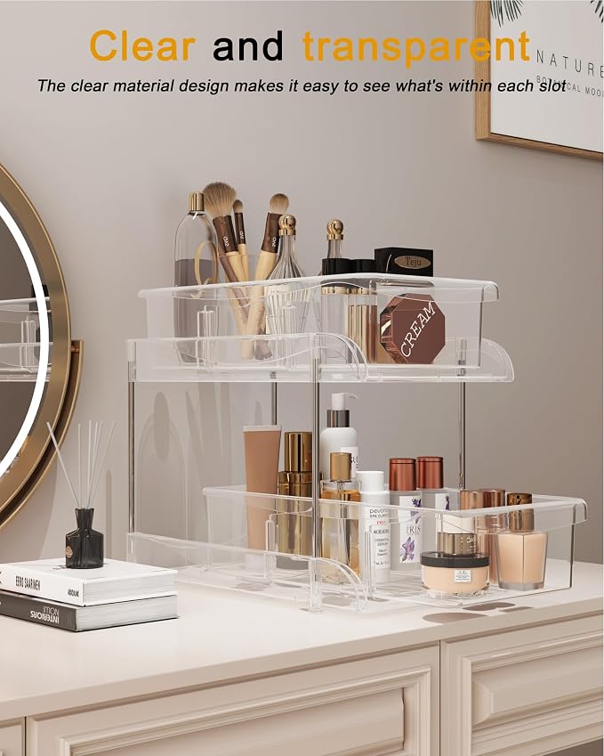 Under Sink Organizer, Bathroom Organizers and Storage, 2 Tier Multi-Use Pull - Image 5