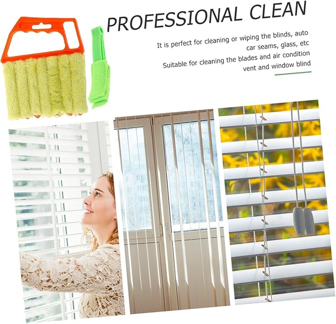 Window Cleaning Brush Set 2pcs 7-Finger 3-Finger Handheld Blinds Cleaning - Image 3