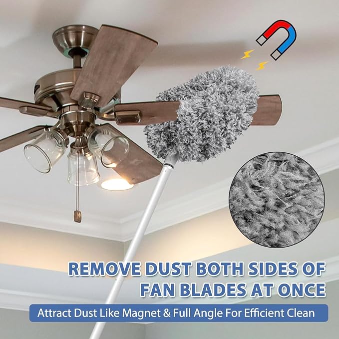 Washable Ceiling Fan Cleaner from 13 to 50 Inch Microfiber Duster - Image 5