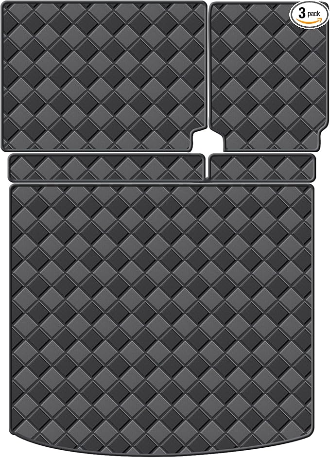 Cargo Mat & Backrest Mats for 2016-2018 Lincoln MKX / 2019-2023 Nautilus Accessories, All Weather Waterproof Rear Cargo Liner Rear Trunk Liner Back Seat Cover Protector