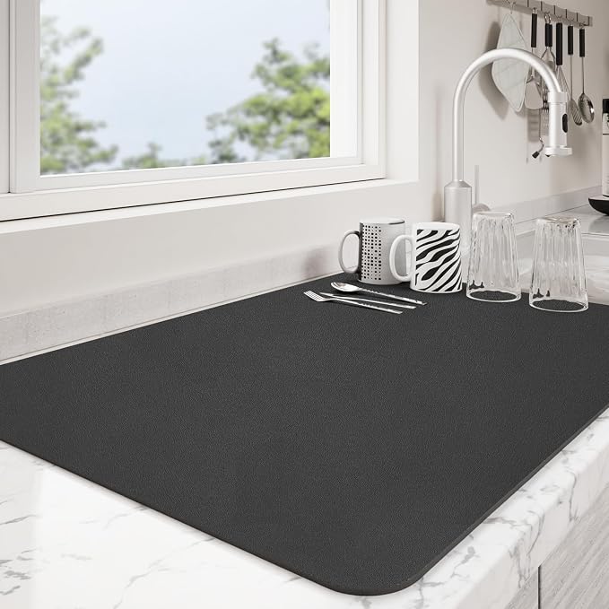 Dish Drying Mat for Kitchen Counter | Coffee Bar Mat for Countertops | Heat by Unknown