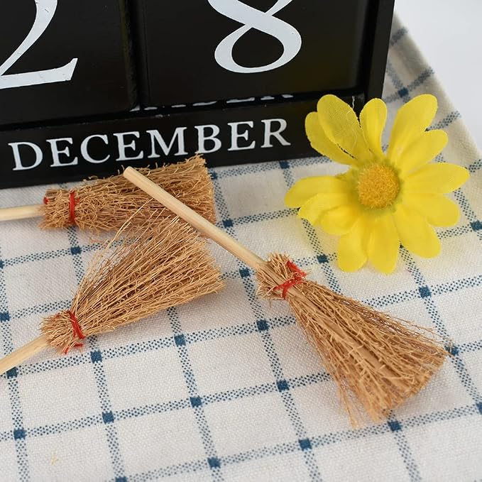 Miniature Artificial Mini Straw Brooms - Image 2