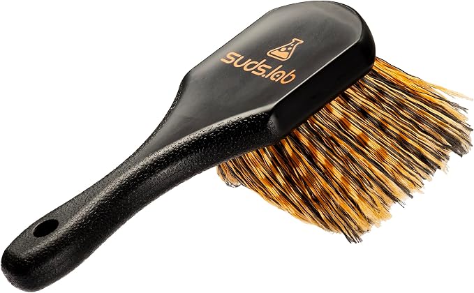 Suds Lab SB Wheel Spoke Tire Brush, Soft Bristle Wheel Cleaner Brush by SudsLab