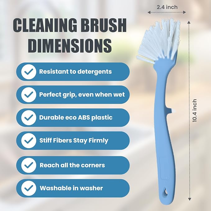 Dish Brush with Handle – 2 Pack - Image 3