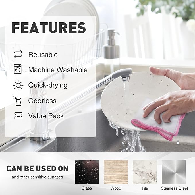 OnBrand Naturally Wood Fiber Cleaning Cloth, Microfiber Cleaning Cloths - Image 2