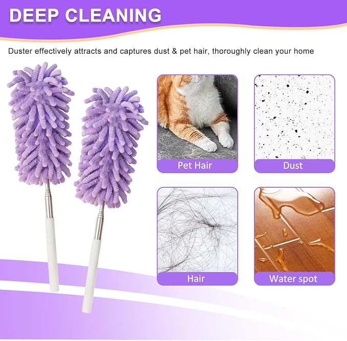 2Pcs Mini Duster for Cleaning, Microfiber Duster - Image 5