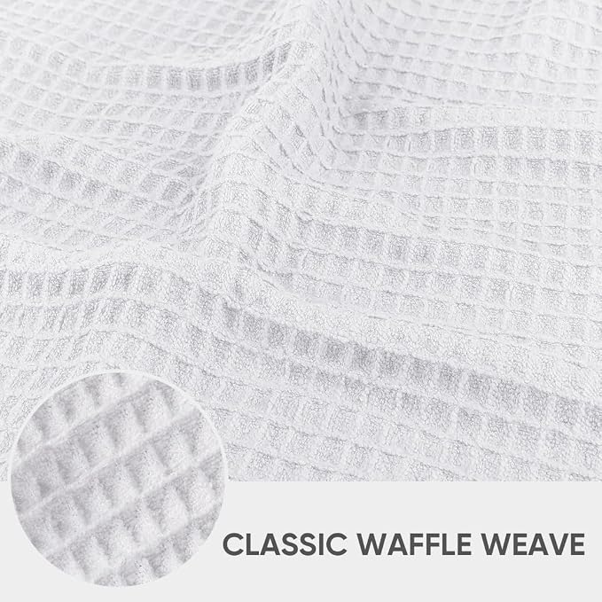 HOMEXCEL Waffle Weave Microfiber Towel, 10 Pack Lint Free Cleaning Rags - Image 2