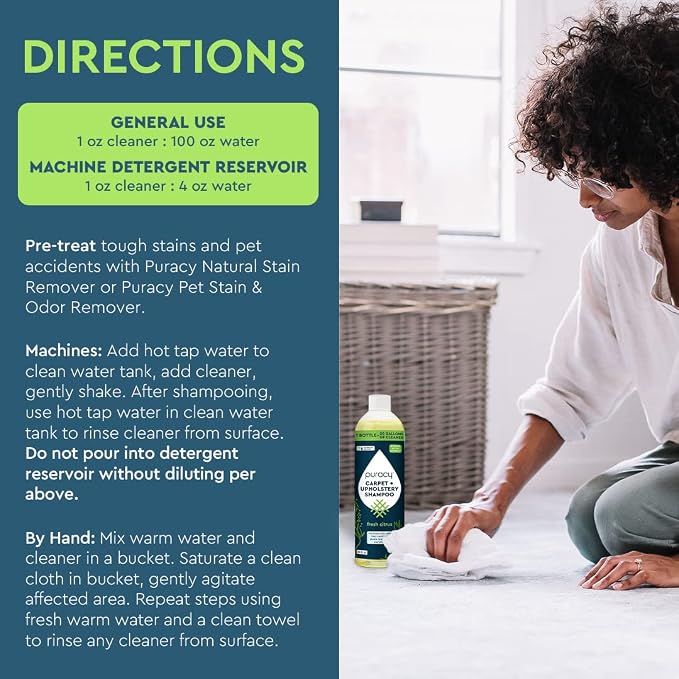 Puracy Professional Carpet Cleaner Machine Detergent, 4x Concentrated - Image 3