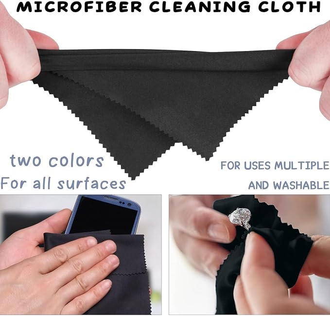 8-Pack Premium Microfiber Cleaning Cloths -Ultra-Soft, Streak-Free, Suitable - Image 4
