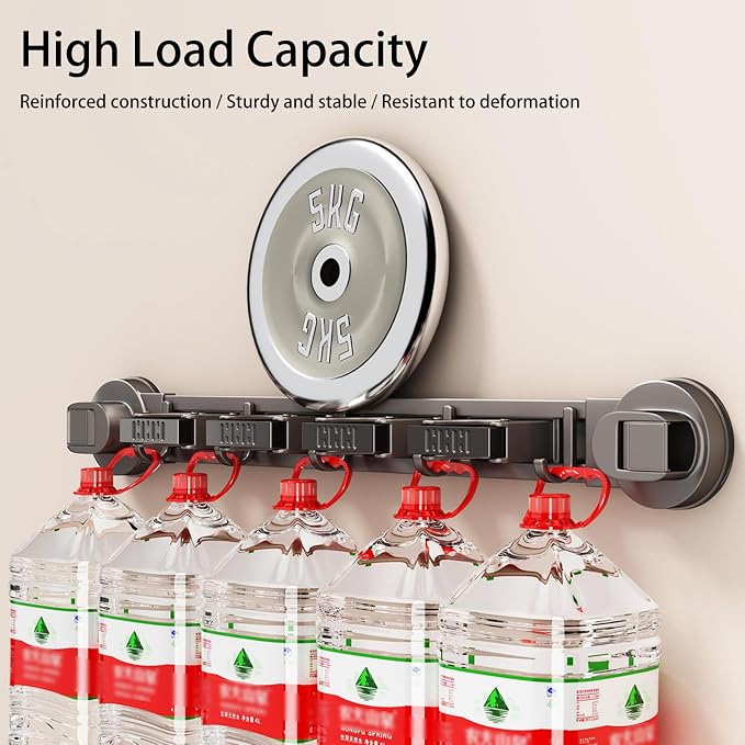 Wall-mounted Mop Holder for Bathrooms, Storage Rack Suitable for Bathrooms - Image 3