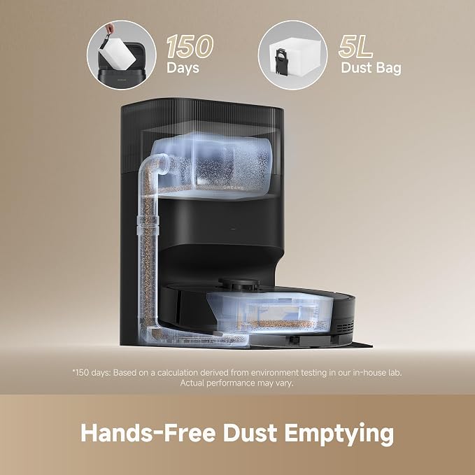 dreame D20 Plus Robot Vacuum and Mop, 000Pa Suction, Self-Emptying - Image 3