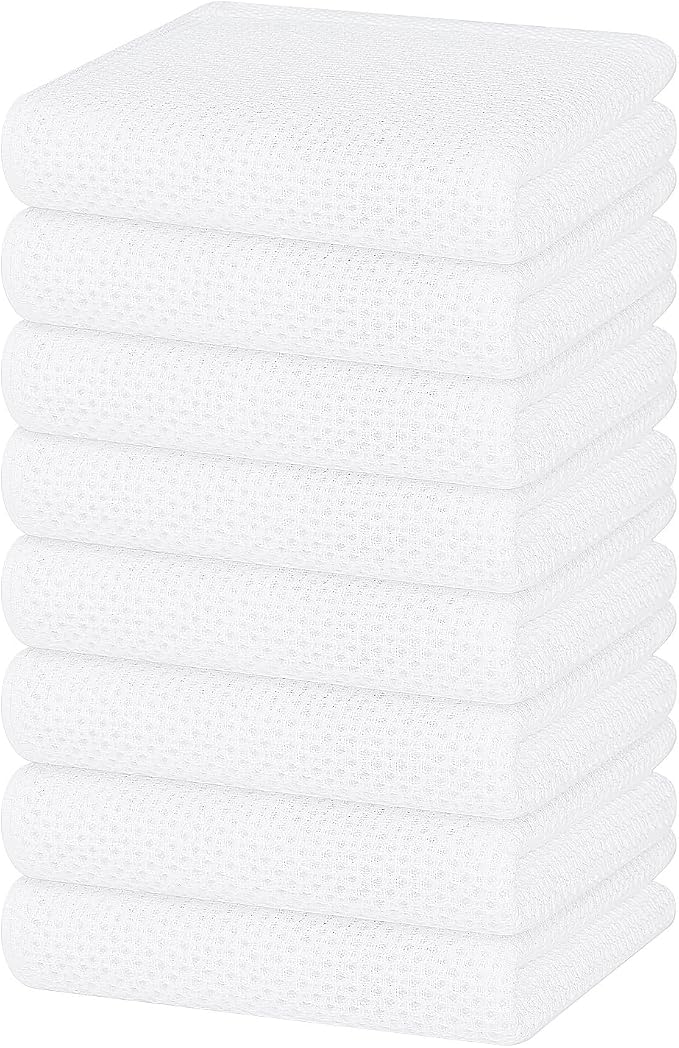 Homaxy 100% Cotton Waffle Weave Kitchen Dish Towels, Ultra Soft Absorbent Quick by Homaxy