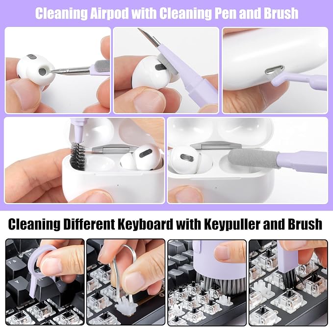 Laptop Phone Screen Cleaner Kit, Computer Keyboard Brush Cleaning Spray - Image 3