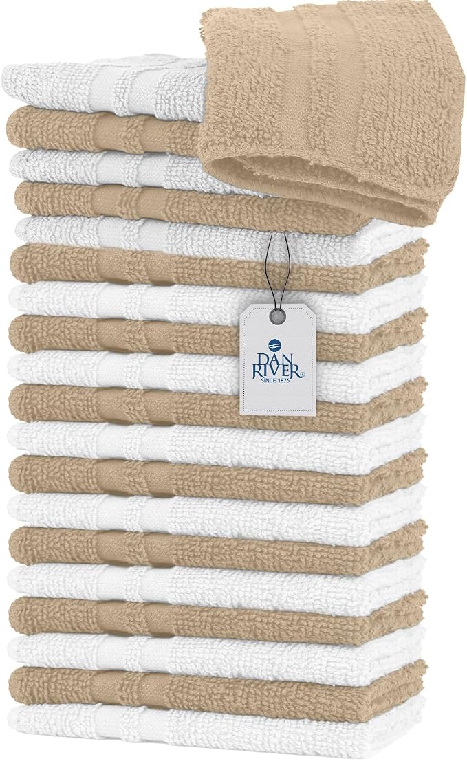 DAN RIVER 100% Cotton Washcloths 20 Pack Premium Quality Face and Body Cloth - Image 8