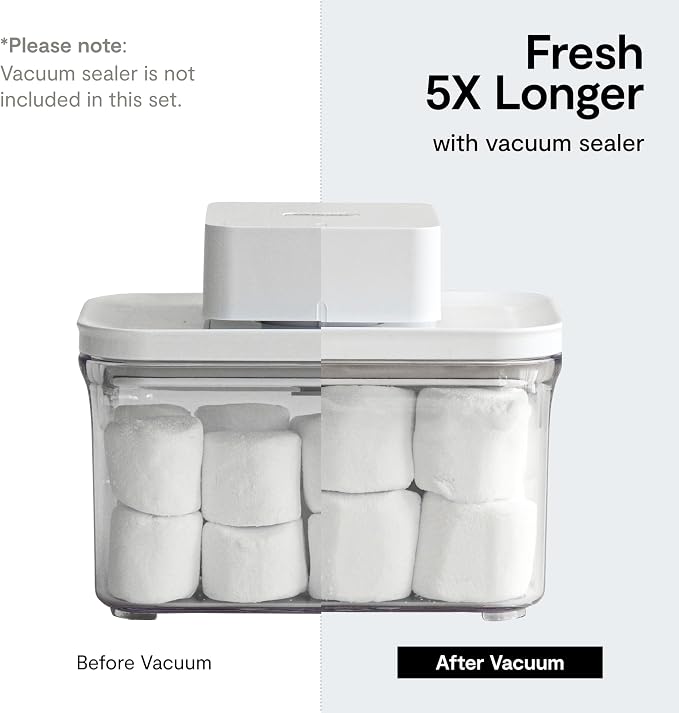 VAKUEN Premium Airtight Food Storage Containers, Square-S 3PC-SET, Smart - Image 6