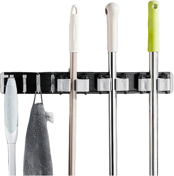 Broom Hook Holder Wall Mount Mop Organizer Holder Space Aluminum Storage Hook by Unknown