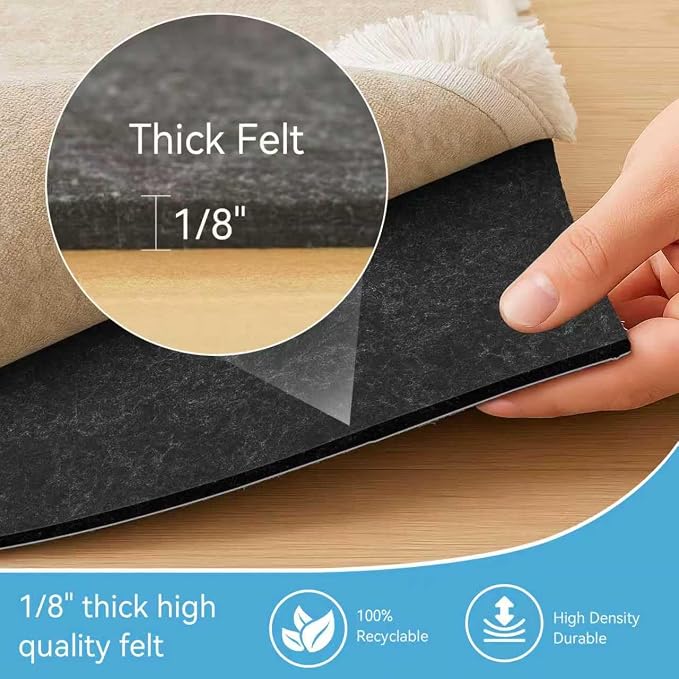 Warmstar 4x6 FT Non Slip Rug Pad, 100% Waterproof Felt Rug Pad - Image 5