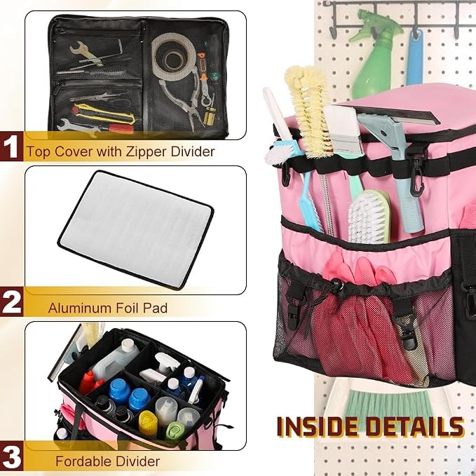 Rolling Cleaning Caddy, Cleaning Supplies Organizer - Image 5