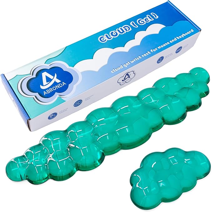 Gel Cloud Keyboard & Mouse Wrist Rest Set by ABRONDA