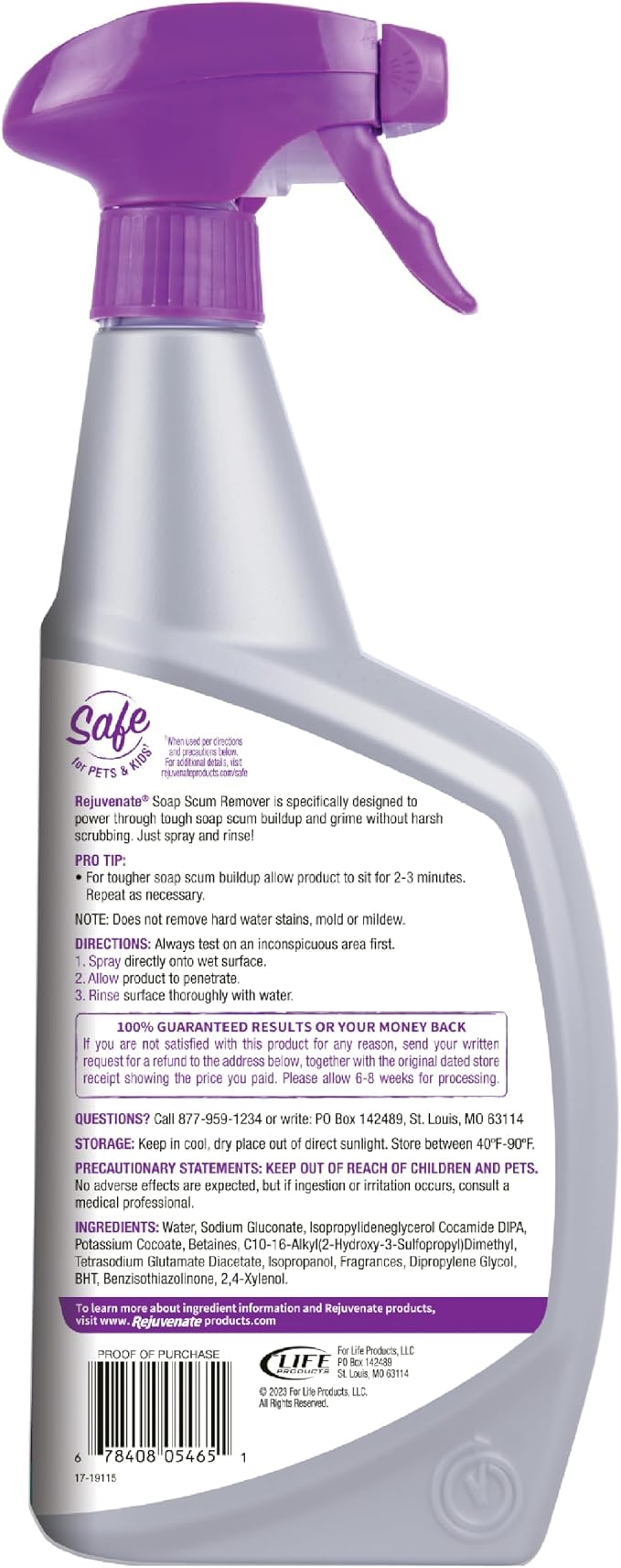 Rejuvenate Soap Scum Remover, 32 Ounces, Easily Dissolves Soap Scum Without - Image 11