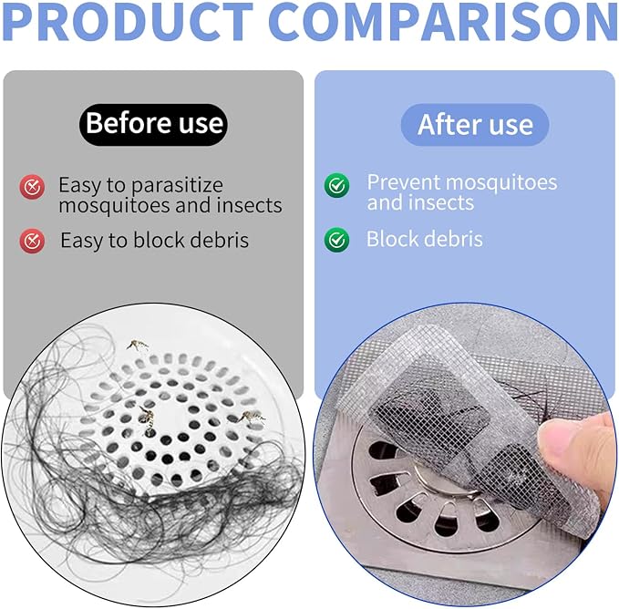 50 Pack Disposable Shower Drain Hair Catcher - Image 2
