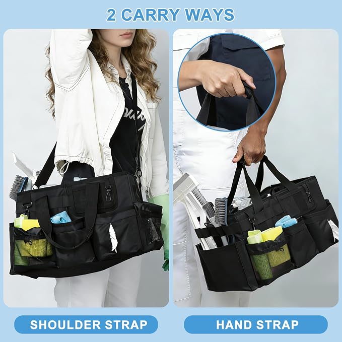 Large Cleaning Caddy Bags, Cleaning Supplies Organizer - Image 4