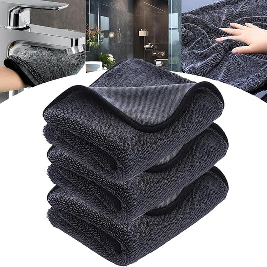 Shiny Microfiber Wipes Bath Shower Cleaning Cloths, 23.62 X 15.75 Inches by HYCIM