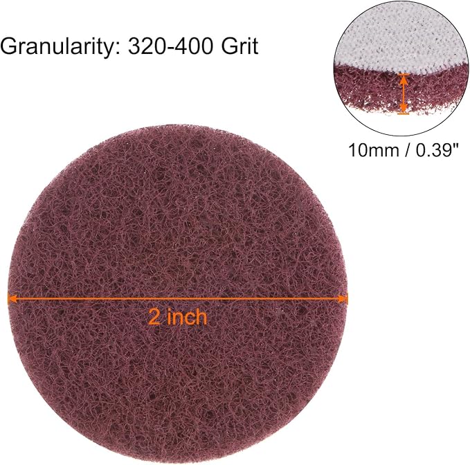 HARFINGTON 6pcs Drill Power Brush 2 inch Tile Scrubber Scouring Pads 320-400 - Image 2