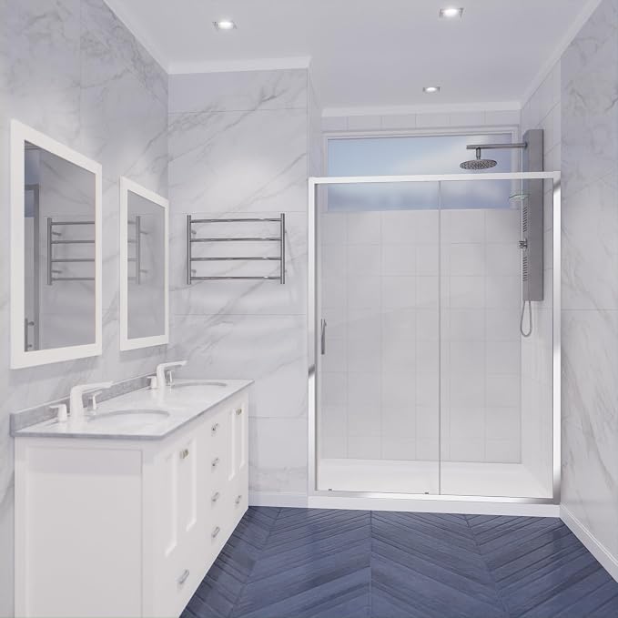ANZZI 72 x 48 inch Framed Shower Door in Polished Chrome | Halberd Water - Image 2