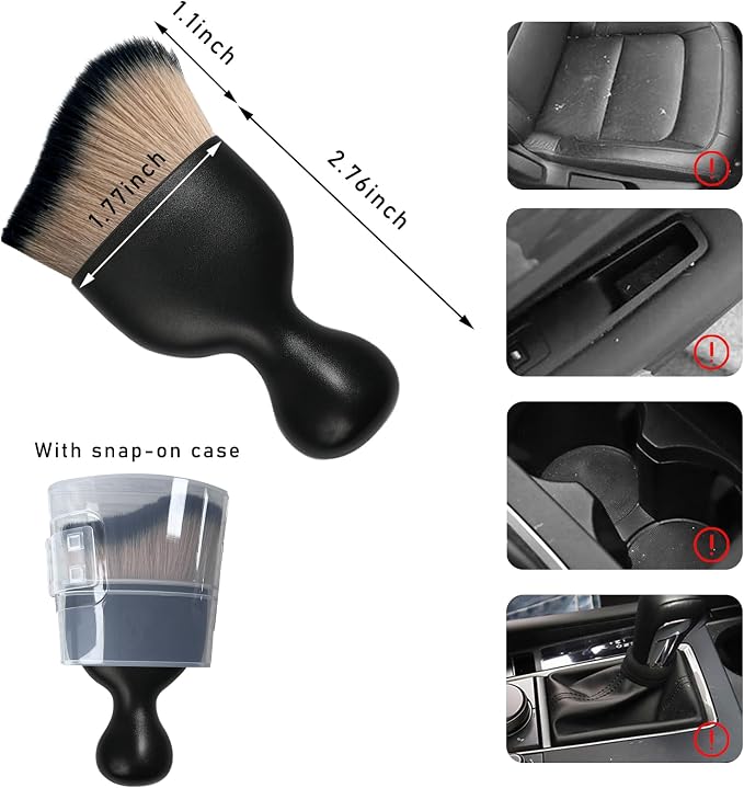Car Interior Dust Brush, Soft Scratch Free Auto Detailing Brushes, Universal - Image 2