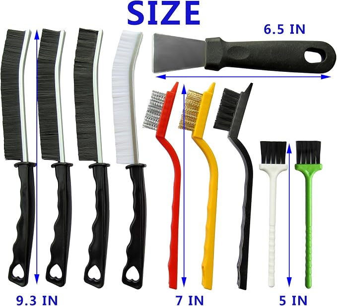 10Pcs Crevice Cleaning Tools, Household Cleaning Brush，Hard Bristle Brushes - Image 5