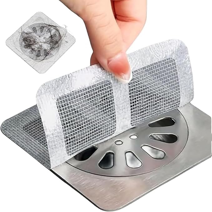 20 Pcs Disposable Shower Drain Hair Catcher Mesh Stickers, Bathroom Drain Trap by WangCai