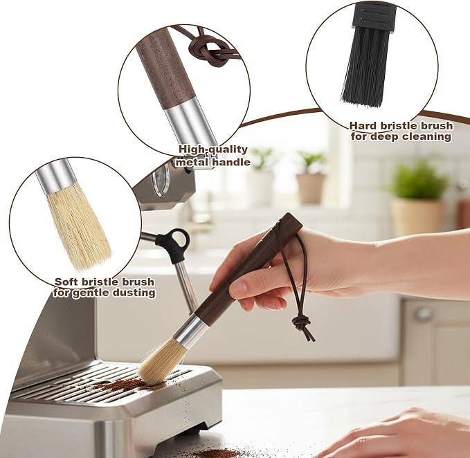 3Pcs Coffee Grinder Cleaning Brush Set, Espresso Machine Brush Cleaner Tools - Image 5