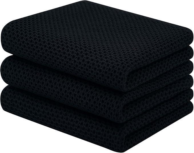 Homaxy 100% Cotton Waffle Weave Kitchen Towels, Quick Drying Cleaning Towels by Homaxy