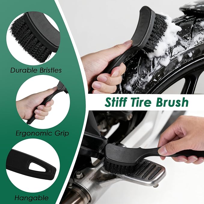 9 Pack Motorcycle Cleaning Kit, Motorcycle Detailing Kit - Image 4