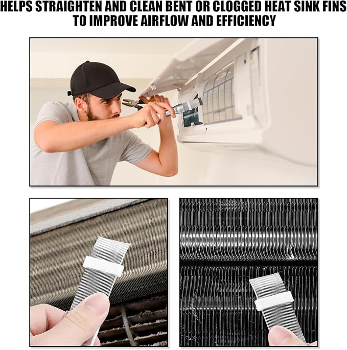 2pcs Air Conditioner Condenser Cleaning Tools, Double-Sided AC Evaporator Coil - Image 5