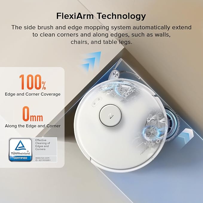 roborock Qrevo Curv S5X Robot Vacuum and Mop, 17000Pa Suction, Zero-Tangling - Image 5