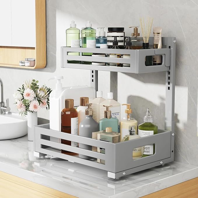 2 Pack Under Sink Organizer, Pull Out Cabinet Organizer - Image 5