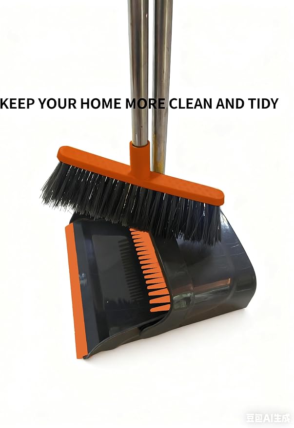 Upgrade Long Handle Design Broom and Dustpan Set - Image 6