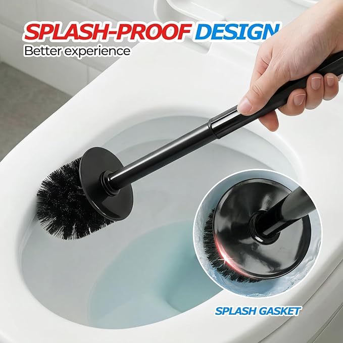 2Pack Toilet Bowl Brush and Holder Set - Image 4