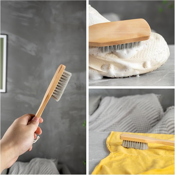 2 Pcs Long Handle Wood Laundry Brush - Image 6