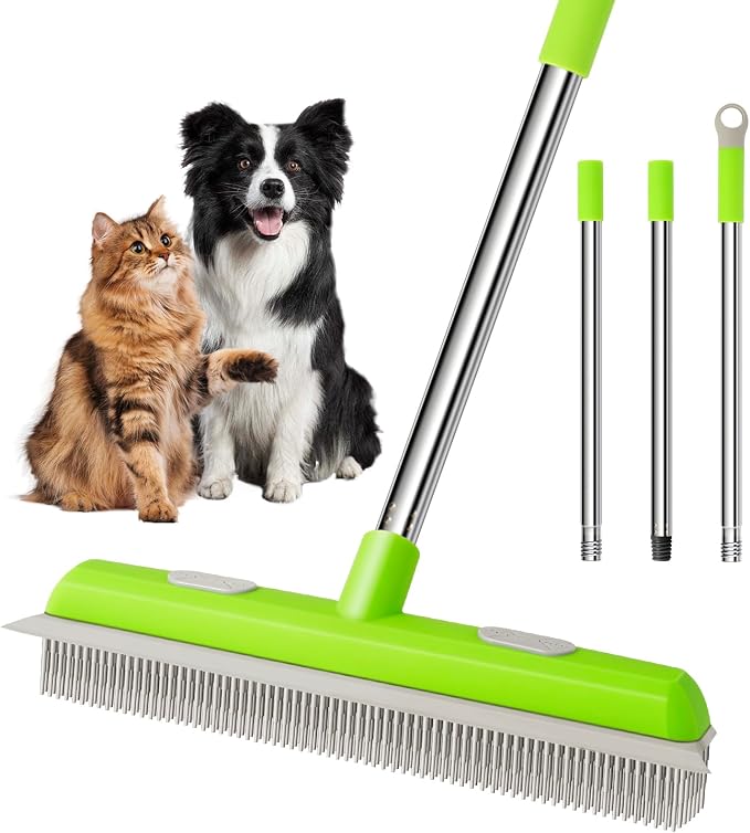 Pet Hair Removal Rubber Broom, Carpet rake by Unknown